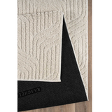 Moopy Cream Curved Geometric Rug