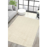 Moopy Cream Chevron Pattern Rug