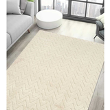 Moopy Cream Chevron Pattern Rug