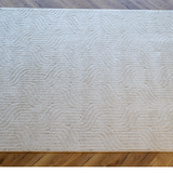 Moopy Cream Curved Geometric Rug