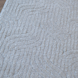 Moopy Cream Curved Geometric Rug