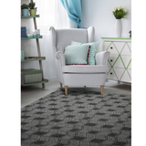 Nikko Grey Chevron Pattern Rug