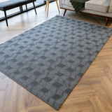 Nikko Grey Chevron Pattern Rug
