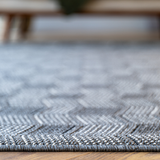 Nikko Grey Chevron Pattern Rug