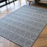 Nikko Grey Cream Triangle Pattern Rug