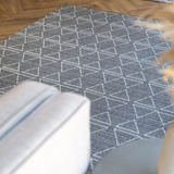 Nikko Grey Cream Triangle Pattern Rug