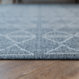 Nikko Grey Cream Triangle Pattern Rug