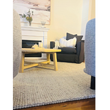 Olivia Natural Bubble Pattern Wool Rug