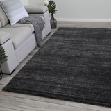 Pria Charcoal Textured Modern Rug