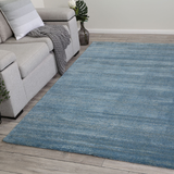 Pria Teal Textured Modern Rug