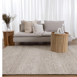 Priva Beige Multi Braided Pattern Wool Rug