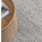 Priva Grey Multi Braided Pattern Wool Rug