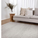 Priva Ivory Multi Braided Pattern Wool Rug