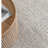 Priva Ivory Multi Braided Pattern Wool Rug