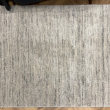 Pria Silver Linear Textured Modern Rug