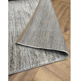 Pria Silver Linear Textured Modern Rug