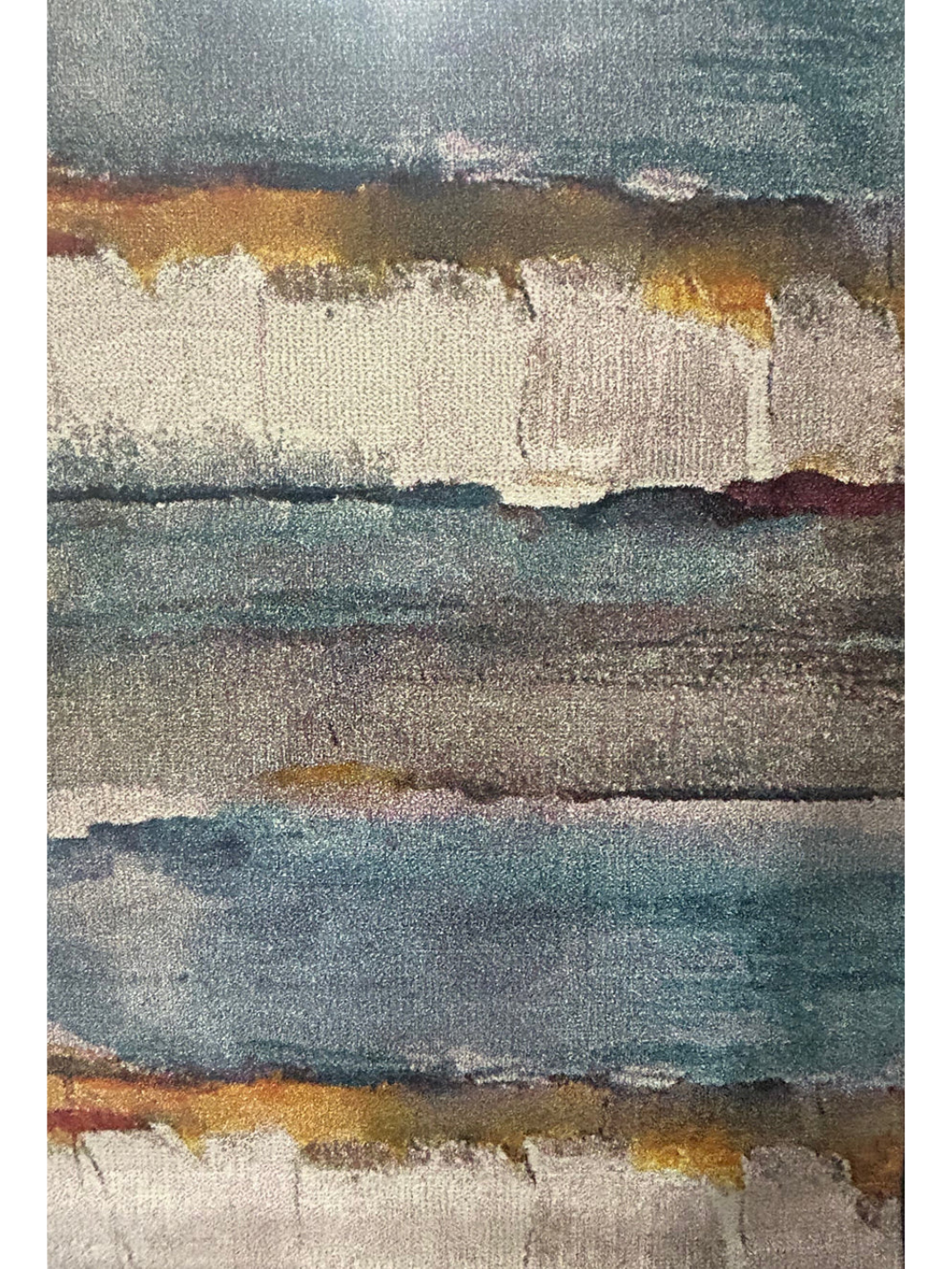 Pirea Blue Multi Coastal Wave Abstract Rug