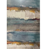 Pirea Blue Multi Coastal Wave Abstract Rug