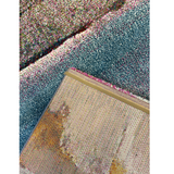 Pirea Blue Multi Coastal Wave Abstract Rug