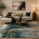 Pirea Forest Green Abstract Rug