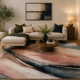Pirea Rose Taupe Abstract Rug