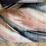 Pirea Rose Taupe Abstract Rug
