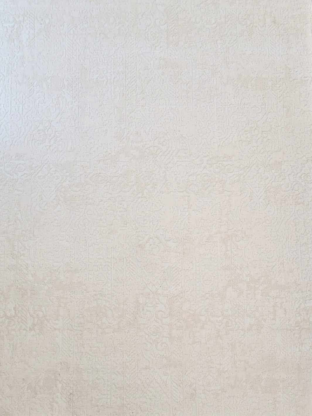 Costa Ivory Cream Ornate Transitional Textured Rug