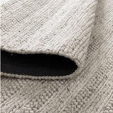 Priva Ivory Mixed Weave Wool Rug