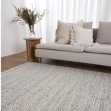 Priva Ivory Mixed Weave Wool Rug