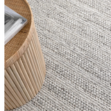 Priva Ivory Mixed Weave Wool Rug