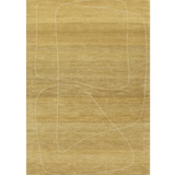 Isla Moss Green Line Art Wool Rug