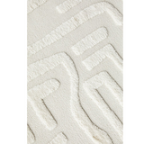 Seda White Abstract Lines Maze Rug