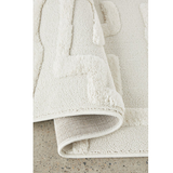 Seda White Abstract Lines Maze Rug