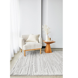 Seda Silver Textured Lines Rug