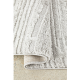 Seda Silver Textured Lines Rug