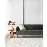Seda White Textured Lines Rug