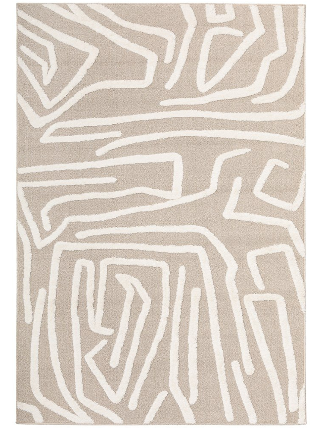 Seda Natural Modern Abstract Lines Pattern Rug