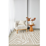Seda Natural Modern Abstract Lines Pattern Rug