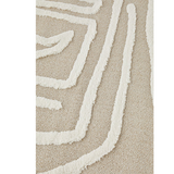 Seda Natural Modern Abstract Lines Pattern Rug