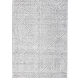 Seda Silver Diamond Lattice Textured Rug