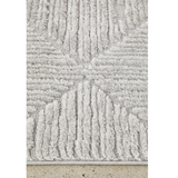 Seda Silver Diamond Lattice Textured Rug