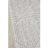 Seda Silver Diamond Lattice Textured Rug
