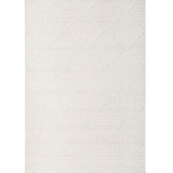 Seda White Diamond Lattice Textured Rug