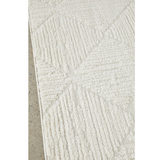 Seda White Diamond Lattice Textured Rug