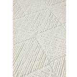 Seda White Diamond Lattice Textured Rug