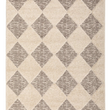 Seda Latte Beige Diamond Checker Pattern Rug