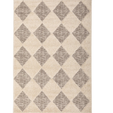 Seda Latte Beige Diamond Checker Pattern Rug