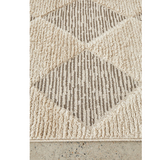 Seda Latte Beige Diamond Checker Pattern Rug