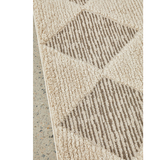 Seda Latte Beige Diamond Checker Pattern Rug