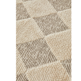 Seda Latte Beige Diamond Checker Pattern Rug